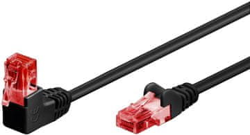 MicroConnect U/UTP CAT6 0,25 m črne barve PVC 1 x 90°
