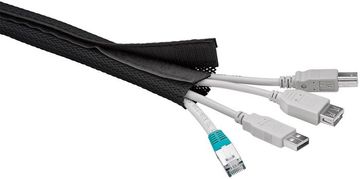 MicroConnect MicroConnect kabelska nogavica z ježkom in zanko 1,8 m črne barve, CABLESOCK