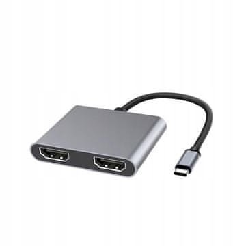 MicroConnect MicroConnect USB-C na HDMI ženski razdelilnik x2