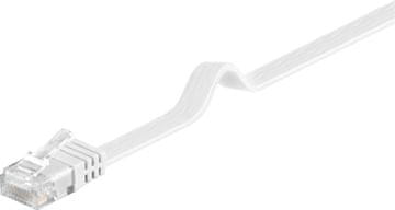 MicroConnect U/UTP CAT6 0,50 m bel ploščat, V-UTP6005W-FLAT