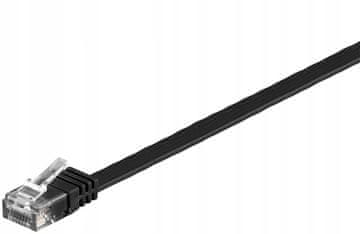 MicroConnect MicroConnect U/UTP CAT6 0,25 m črne barve, raven, V-UTP60025S-FLAT