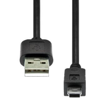 shumee ProXtend USB 2.0 kabel A do Mini B 5P moški/moški, črne barve, 0,5 m, USB2AMINIB-0005
