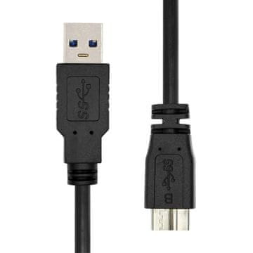 ProXtend USB 3.2 Gen1 A v Micro BM/M črne barve 1M, USB3AMB-001