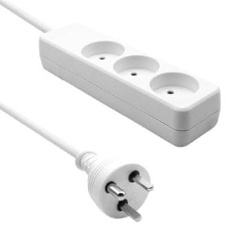 ProXtend ProXtend podaljšek s 3 vtičnicami, 5 m, bel, K3-KIT05W