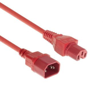 MicroConnect Napajalni kabel MicroConnect C14F do C15M, 1,8 m, rdeč, PE1415R18