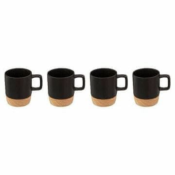 5Five® Komplet 4 bambusovih skodelic 120 ml ČRNE barve