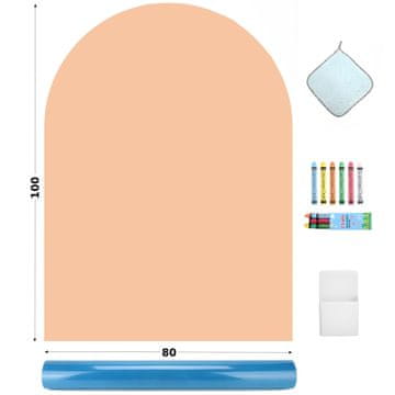 Čarobna Stena Magnetna samolepilna stenska nalepka za kreativne otroke - Pravljično puder roza