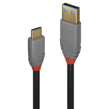 Lindy USB 3.1 kabel tipa A do C, 1 m, 5A PD, Anthra Line, 36911