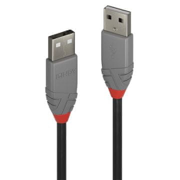 Lindy USB 2.0 kabel tipa A do A, 2 m, Anthra Line, 36693