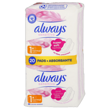 shumee Vložki Always Ultra Sensitive Normal, 20 kosov