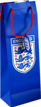 shumee Elegantna modra darilna vrečka za alkohol - znamka Anglija, dekorativna, višina 30 cm, širina 12 cm, globina 9 cm, idealna za darilo.