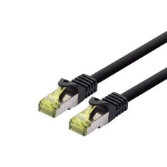 LOGON PRO patchcord SFTP AWG26 LSOH 1,5 m CAT6A 500MHz črne barve, TCR6ASS015BL