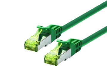 shumee Profesionalni LOGON SFTP AWG26 LSOH patch kabel 7 m - CAT6A 500MHz - zelen, TCR6ASS070G