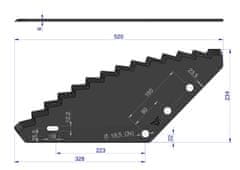 shumee Univerzalni podajalniški nož, odprtina 19,5 mm, ROYAL FARM Standard