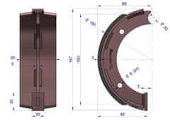shumee Zavorna čeljust DEUTZ. FENDT Waryński (prodano v kompletih po 4)