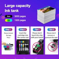 shumee 5x ČRNILO ZA BROTHER 3219XL 3217XL MFC-J5330DW MFC-J5335DW MFC-J5335DW