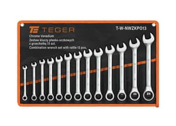 shumee Komplet 13 kombiniranih ključev z ragljo / TEGER
