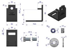 shumee 32x10 zobni pokrov agregata za profil 50x50, set Waryński (naprodaj v kompletih po 5)