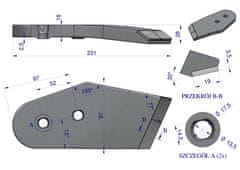 shumee Desni nastavek za dleto za plug iz karbidne trdine Kuhn WARYŃSKI MAXX