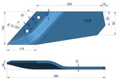 shumee Dolg desno ukrivljen lemež, aplikacija Lemken Smaragd Waryński