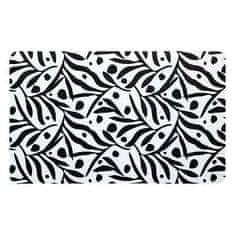 5Five® DIATOMITNA PODLOGA 45x75 cm bela s črnimi rastlinskimi vzorci