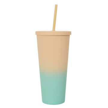 shumee Tie-Dye PP 700 ml rumeno-turkizna SLAMNA VRČEK