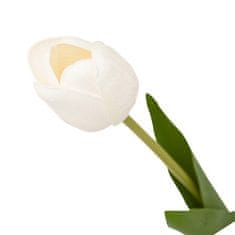 Atmosphera Umetna roža BELI TULIPAN višine 48 cm, iz plastike