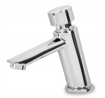 shumee MODERNA KROMIRANA STOJEČA PIPA ZA UMIVALNIK S ČASOVNIM NASTAVITVOM