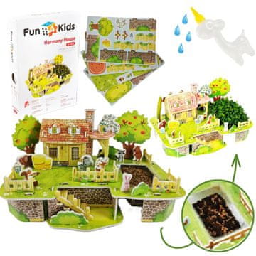 shumee 3D sestavljanka Moja hiša z živo rastlino za setev Harmony HOUSE M-011