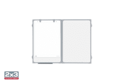 2x3 BELA magnetna TABLA 100x200cm – KRILNA z dvema polovicama TRS1020