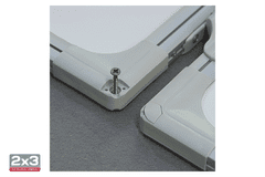 2x3 BELA magnetna TABLA 100x200cm – KRILNA z dvema polovicama TRS1020