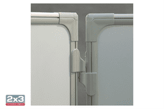 2x3 BELA magnetna TABLA 100x200cm – KRILNA z dvema polovicama TRS1020