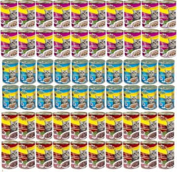 shumee Bazilika mokra hrana 415g za mačke MIX 60 kos pločevinka