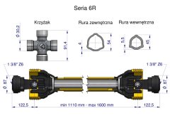 shumee Kardanska gred 1110-1600mm 830Nm CE 2020 serija 6R WARYŃSKI
