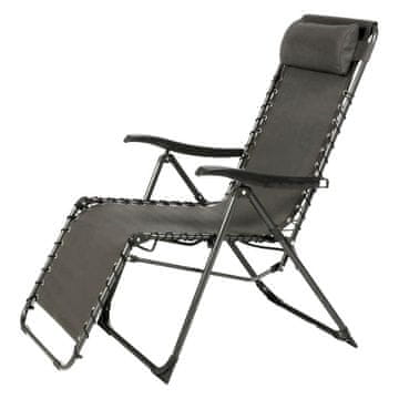 Hespéride NASTAVLJIV LEŽALNIK Relax antracit/črn vrtni zložljiv