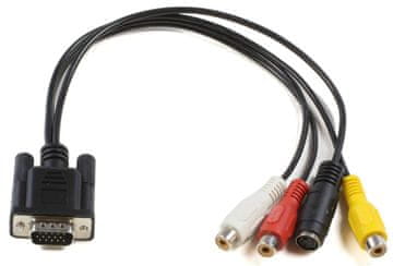 shumee Adapter MicroConnect VGA - S-video 3x RCA 0,3 m.