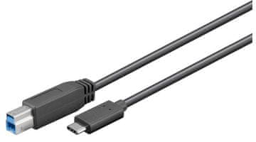 MicroConnect Kabel USB-C - USB 3.0 B, 1 m