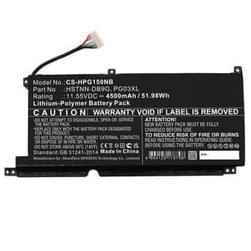CoreParts Baterija CoreParts 51,98 Wh Li-Polymer 11,55 V 4500 mAh črne barve za prenosnik HP, MBXHP-BA0305