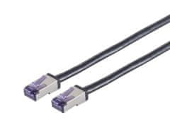 HIGH-FLEX Cat6a S/FTP črne barve 50 cm, fleksibilen omrežni kabel, PVC, AWG26/7 CU, LVN-CAT6A-FLEX-50CM