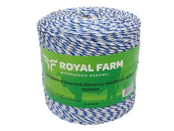 shumee Pletena žica za električni polnilec 3mm, 2x0,20mm Cu, 4x0,20mm SS belo-modra 500m, Royal Farm
