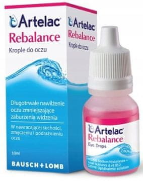 shumee Artelac Rebalance vlažilne kapljice za oči 10 ml