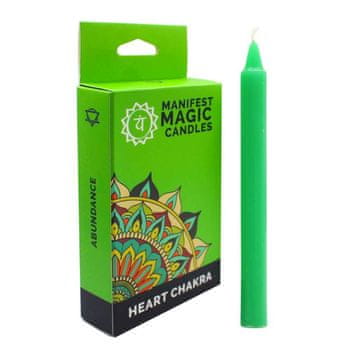 shumee Komplet 12 čarobnih sveč - srčna čakra