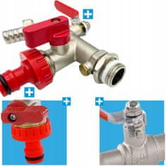 shumee Vrtna pipa 1/2 Dvojni ventil iz medenine Zunanja pipa