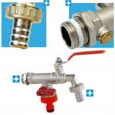 shumee Vrtna pipa 1/2 Dvojni ventil iz medenine Zunanja pipa