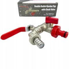 shumee Vrtna pipa 1/2 Dvojni ventil iz medenine Zunanja pipa