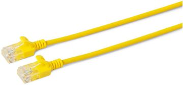 MicroConnect MicroConnect U/UTP CAT6A tanek 0,25 m rumen, V-UTP6A0025Y-slim