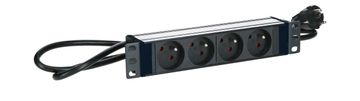 10" podaljšek - 4 vtičnice - aluminij - 2 m kabel, TUPS039