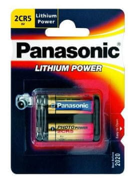 shumee Panasonic 1 foto baterija 2CR-5L litijeva 6V prizmatična za enkratno uporabo 1 kos, 2CR-5L/1BP