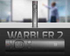 Natec Warbler 2 brezžični laserski kazalnik, 8 gumbov, polnilna baterija, 2.4GHz / Bluetooth, USB-C