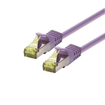 shumee LOGON profesionalni patch kabel SFTP/AWG26/LSOH 5 m - CAT6A 500MHz - vijoličen, TCR6ASS050V
